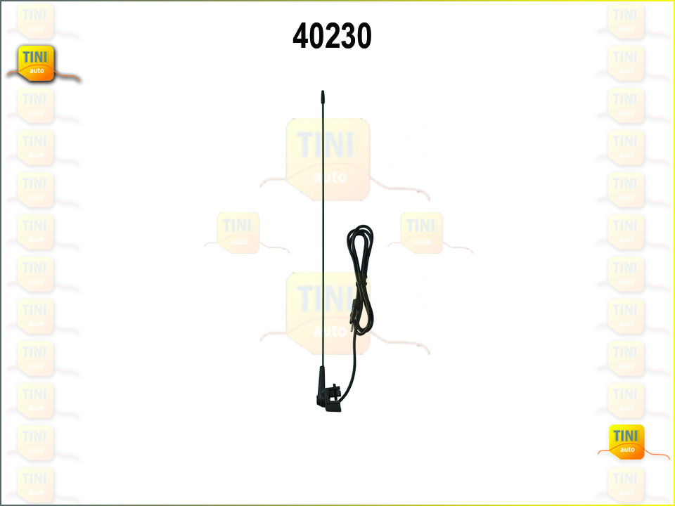 ANTENA P/CALHA TECTO INOX PRETO 50CM