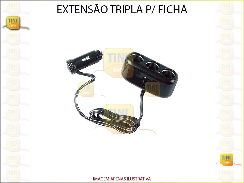 EXTENSAO TRIPLA P/FICHA ISQUEIRO C/CABO