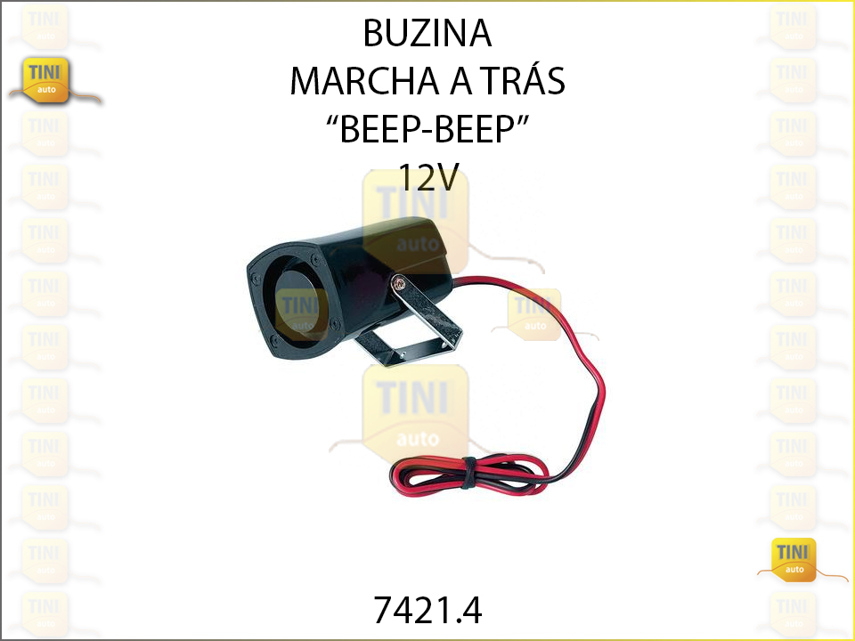 BUZINA MARCHA TRAS (BEEP-BEEP) 12V