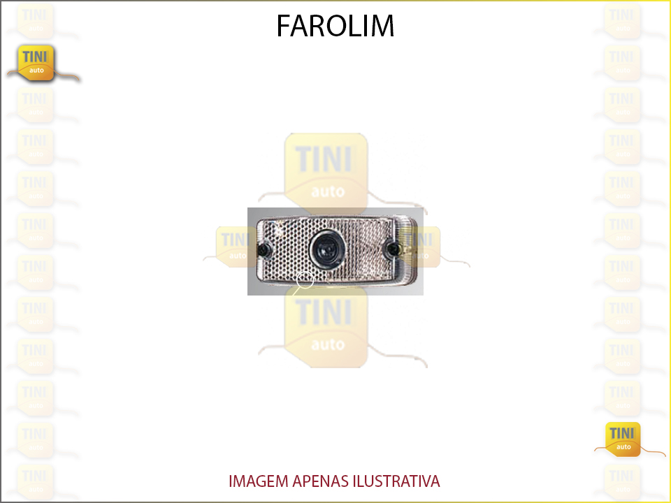 FAROLIM C/BASE PLANA BRANCO RECT. 86X38. 4MM