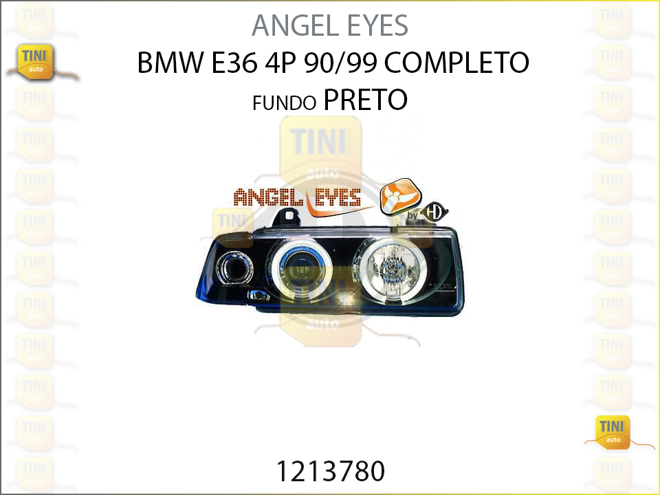 ANGEL EYES BMW E36 90/99 FUNDO PRETO COMPLETO 4P