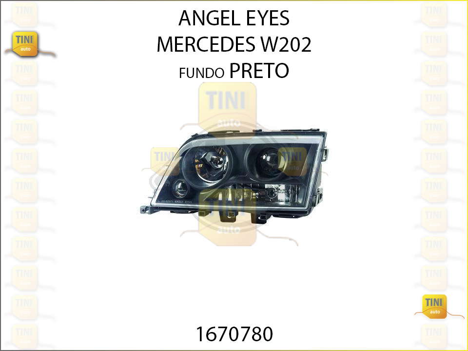 ANGEL EYES MERCEDES W202 FUNDO PRETO