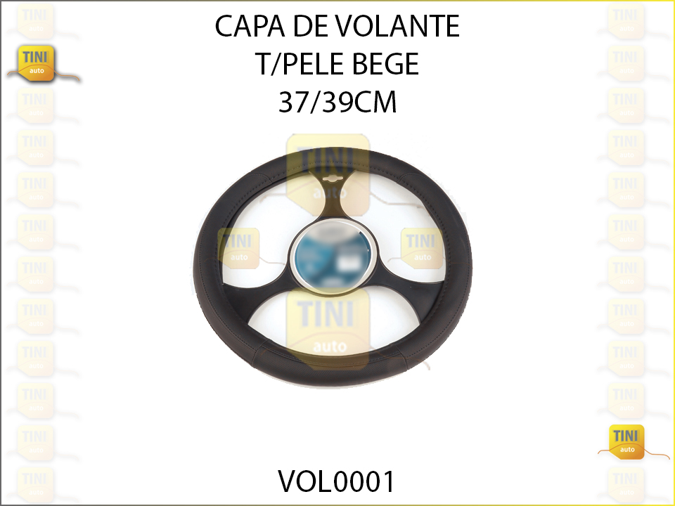 CAPA VOLANTE T/PELE PRETA UNIVERSAL 37 / 39 CM