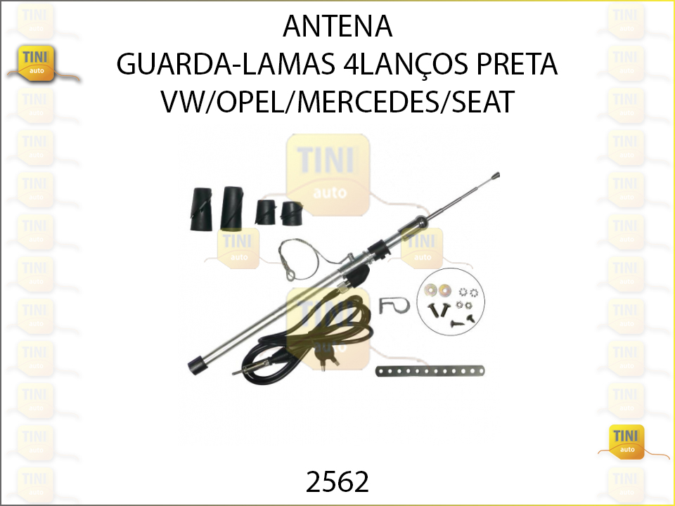 ANTENA GUARDA LAMAS PRE. 4TACOS VW/OPEL/MERCE.SEAT