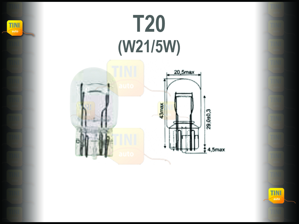 LAMPADA 12V21/5W T20 AVULSO