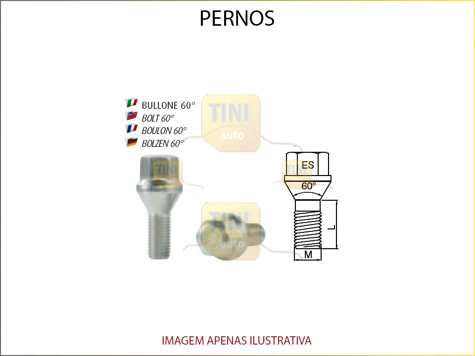 PERNO 12X1,25X45 CH.17 ZINCADO