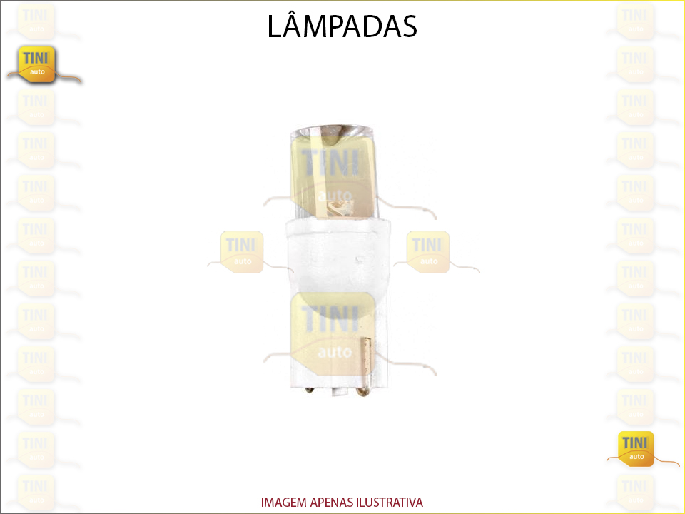 LAMPADAS LED 12V5W S/CASQ.ESPALH.BRANC