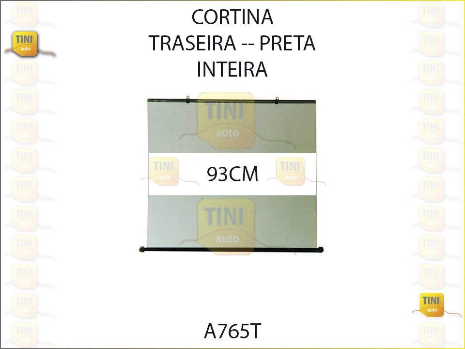 CORTINA TRAS.PRETA INTEIRA 93CM