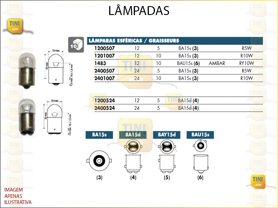 LAMPADA PILOTO 12V 5W