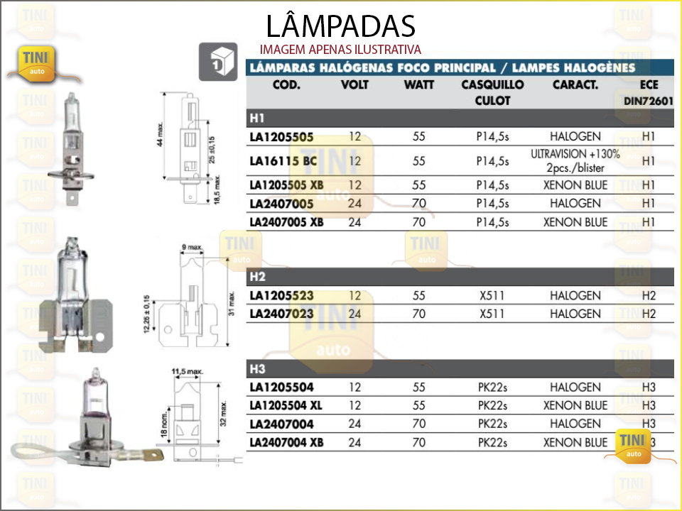 LAMPADA H3 12V 55W