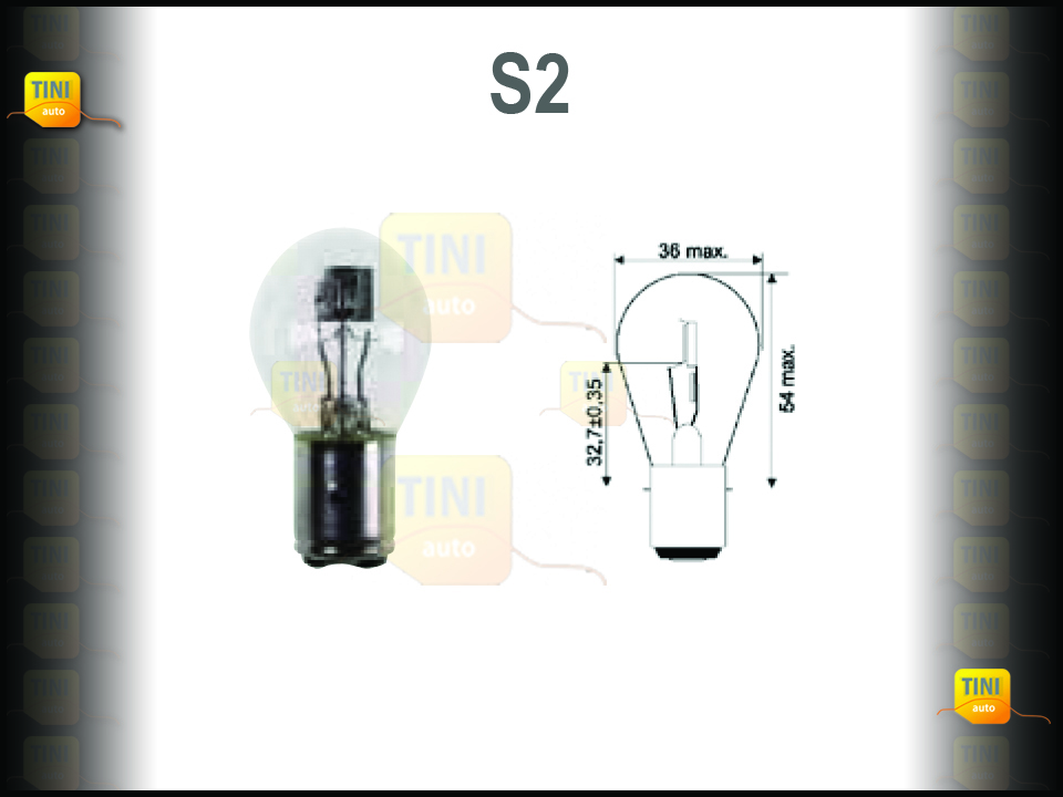 LAMPADA MOTO S2 12V 35/35W BA20D