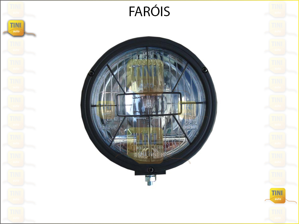 FAROL L/A. RED.140MM BR.C/GRELHA PRETA 12V "E" UNI