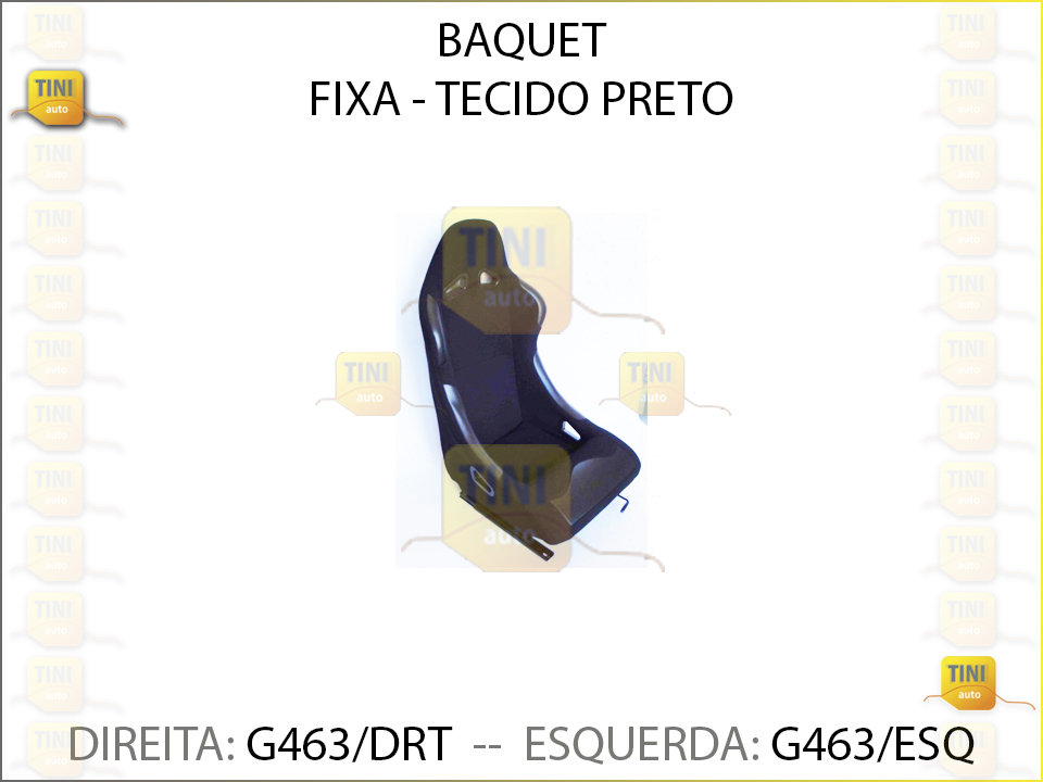 BAQUET FIXA TECIDO PRETO DIREITA