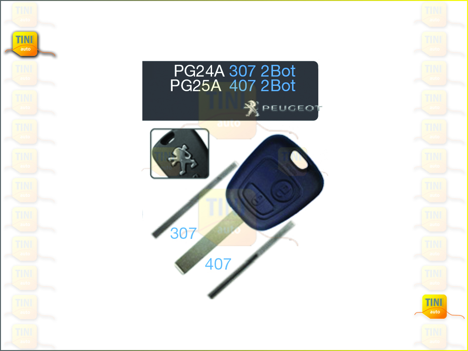 CAPA CHAVE PEUGEOT 307 2 BOTÕES LAMINA48