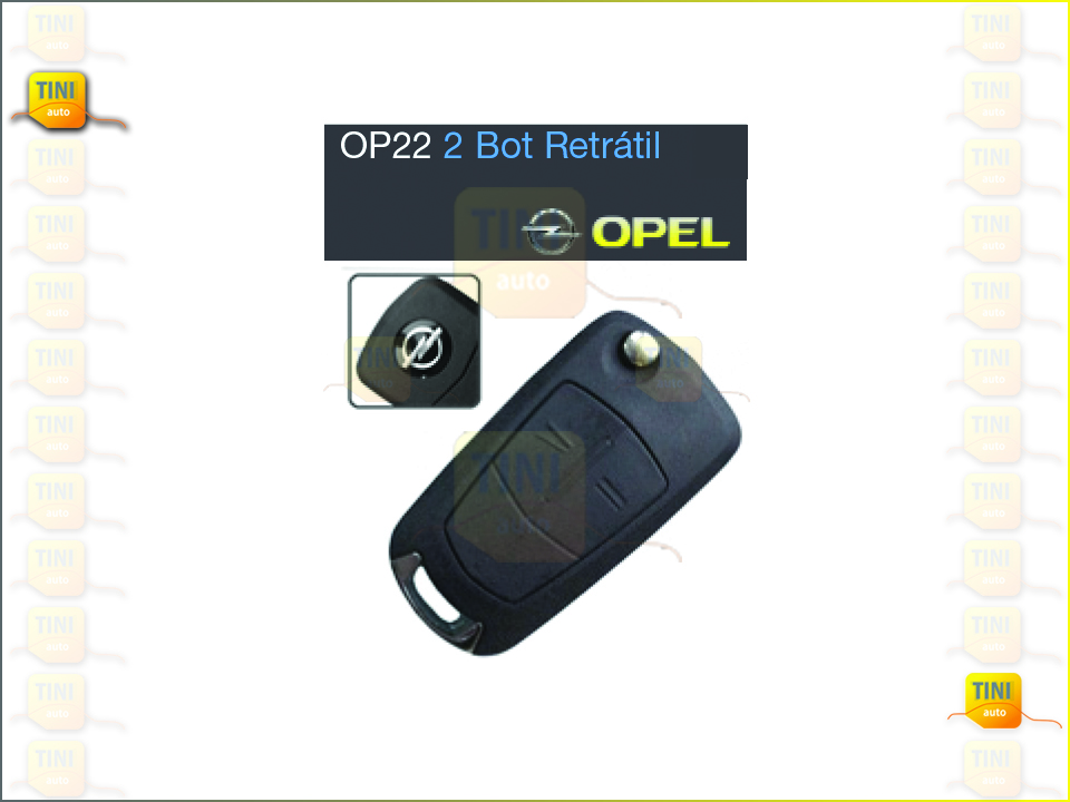 CAPA CHAVE OPEL RETRATIL 2 BOTÕES