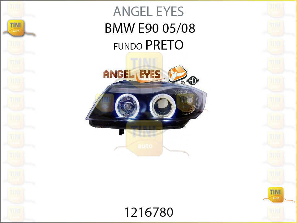 ANGEL EYES BMW E90 05/08 FUNDO PRETO