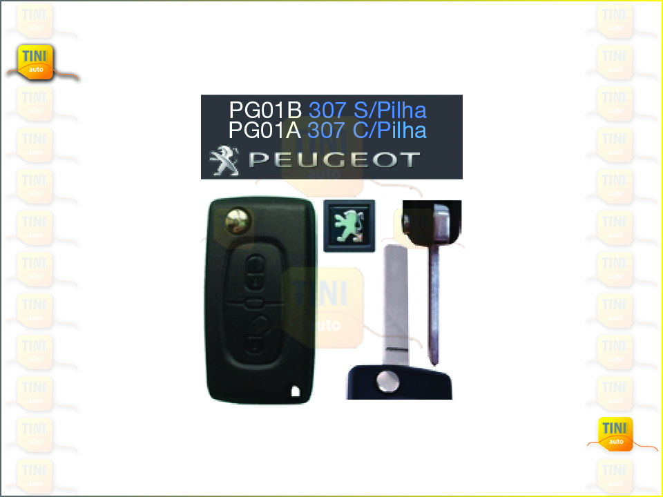 CAPA CHAVE PEUGEOT 307 C/PILHA