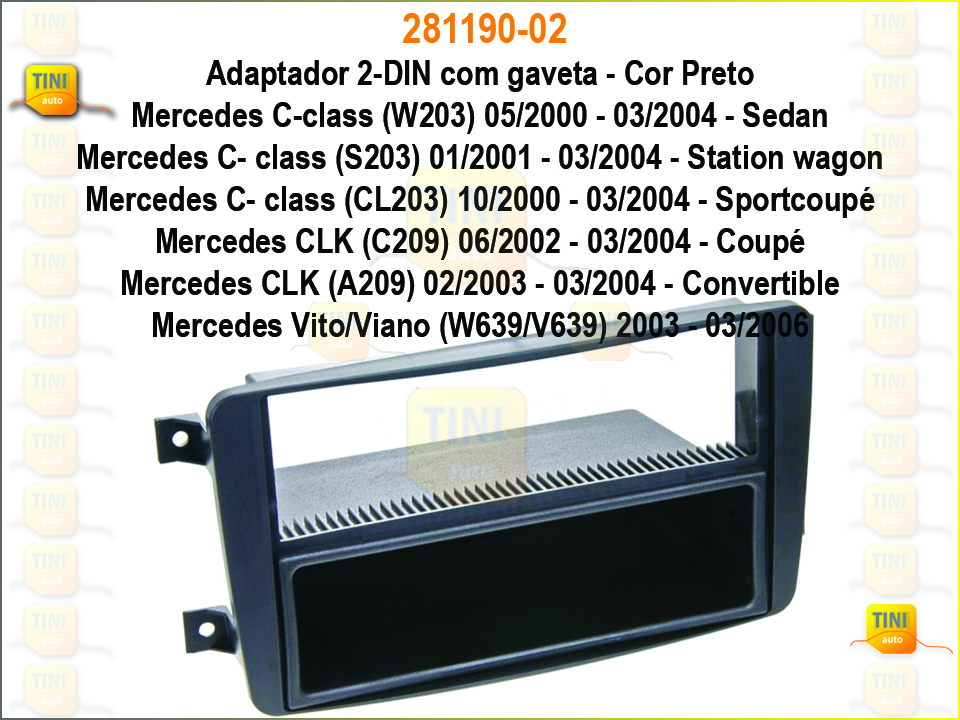 ADAPT.P/RADIO MERCEDES (varios) 2000> 1-2DIN