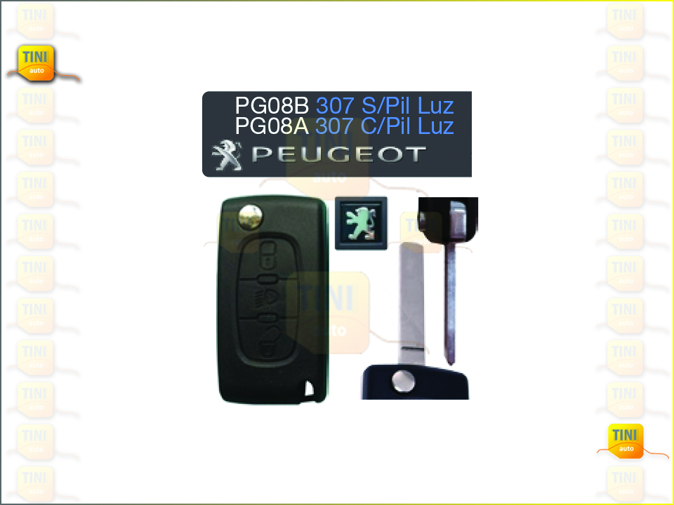 CAPA CHAVE PEUGEOT 307 C/PILHA