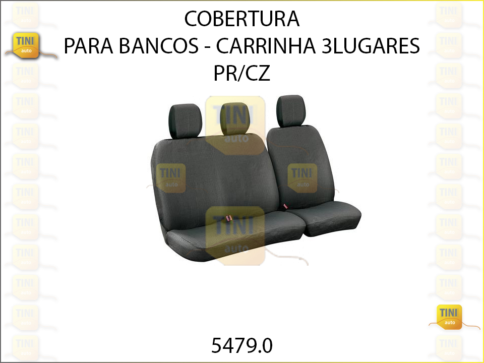 COBERTURA P/BANCOS CARRINHAS C/3LUG. PR/CZ