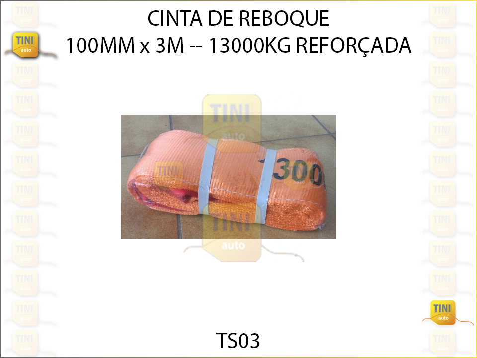 CINTA REBOQUE 100MMX3M 13000KGS REFORÇADA