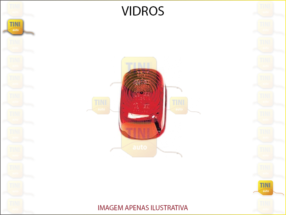 VIDRO FAROLIM VERMELHO 