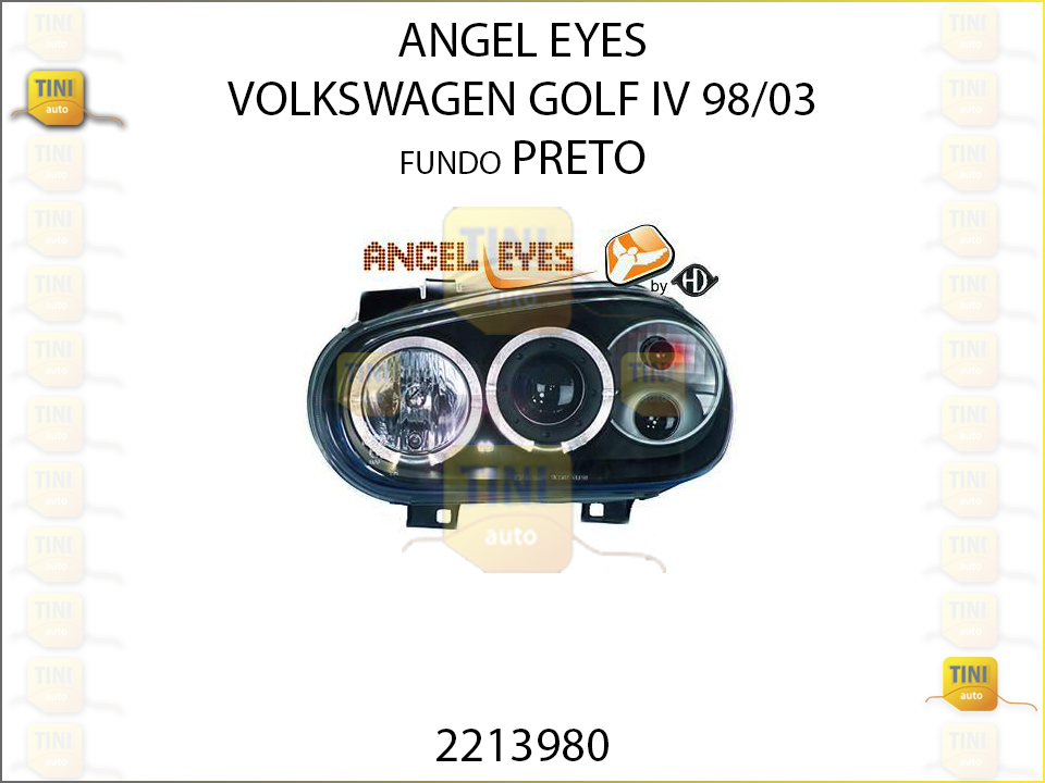 ANGEL EYES VW GOLF IV 98/03 FD PRETO 