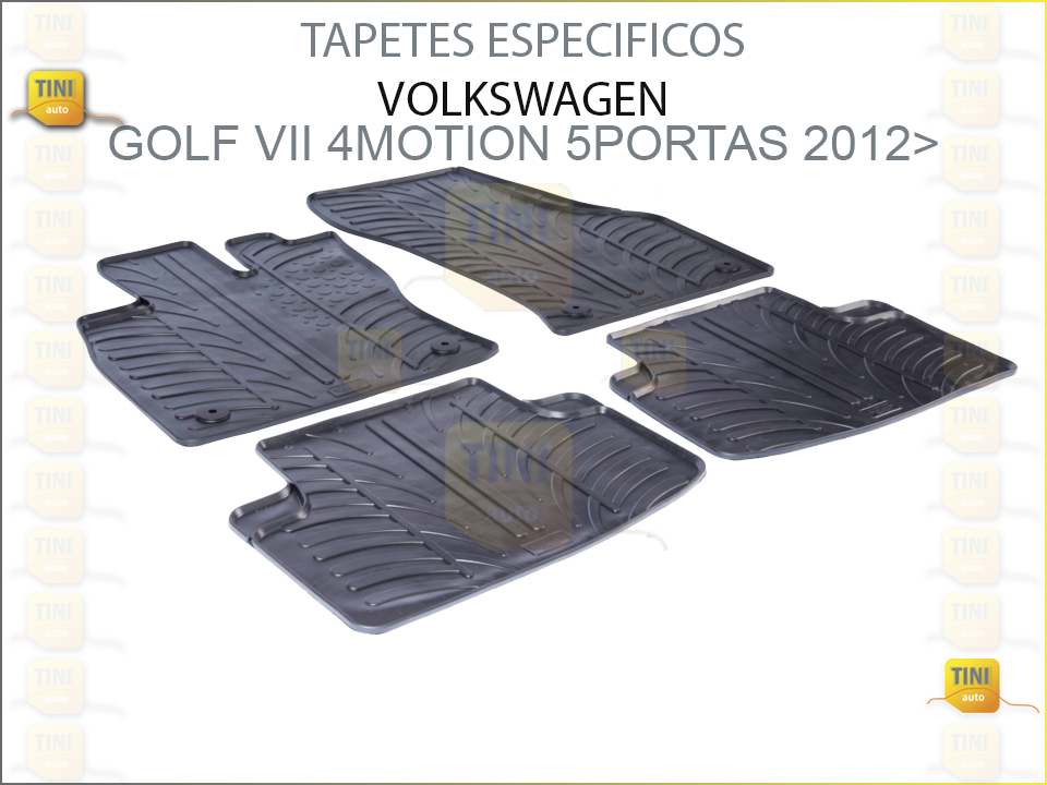 TAPETES PERSO. BORRACHA VW GOLF VII/4MOT 2012»