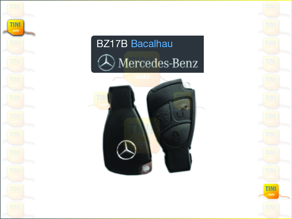 CAPA CHAVE MERCEDES BACALHAU 3 BOTÕES 