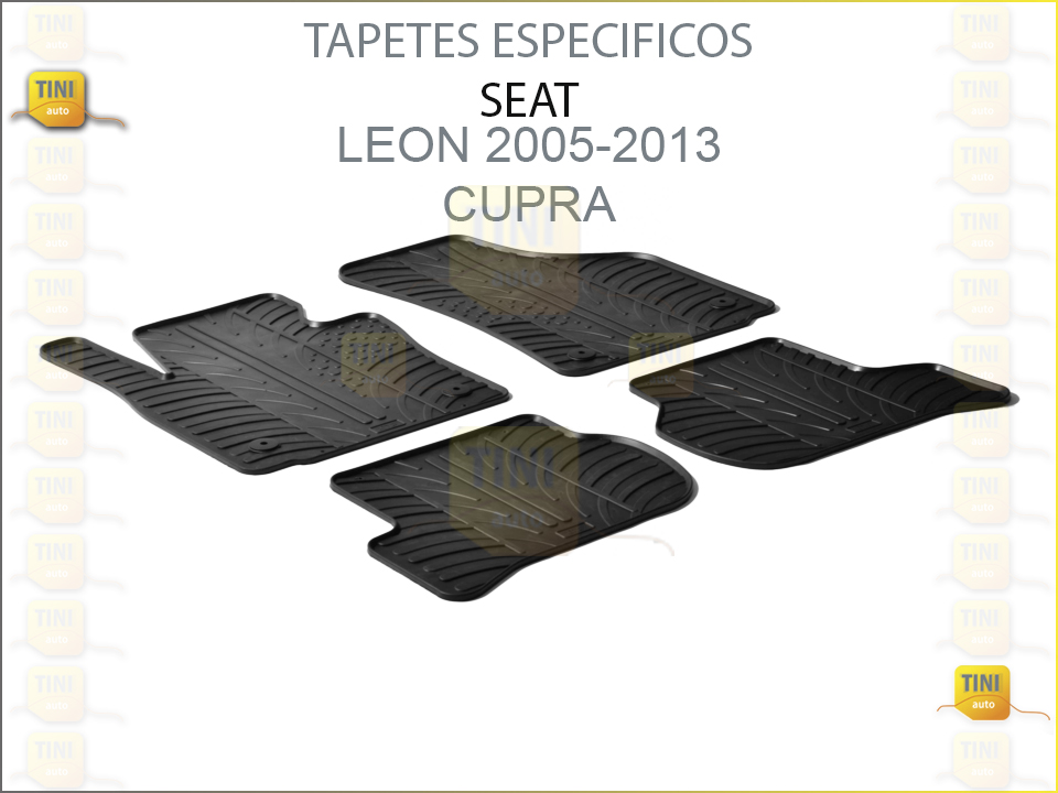 TAPETES PERSO. BORRACHA SEAT LEON 2005»2013