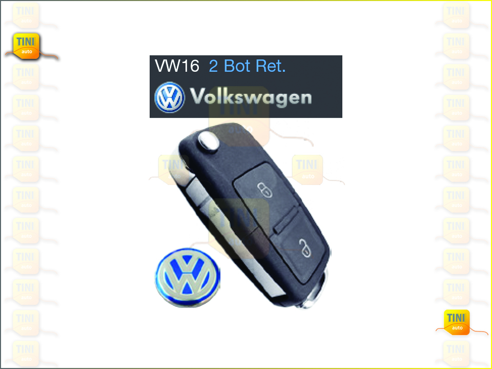 CAPA CHAVE VW RETRATIL 2 BOTÕES