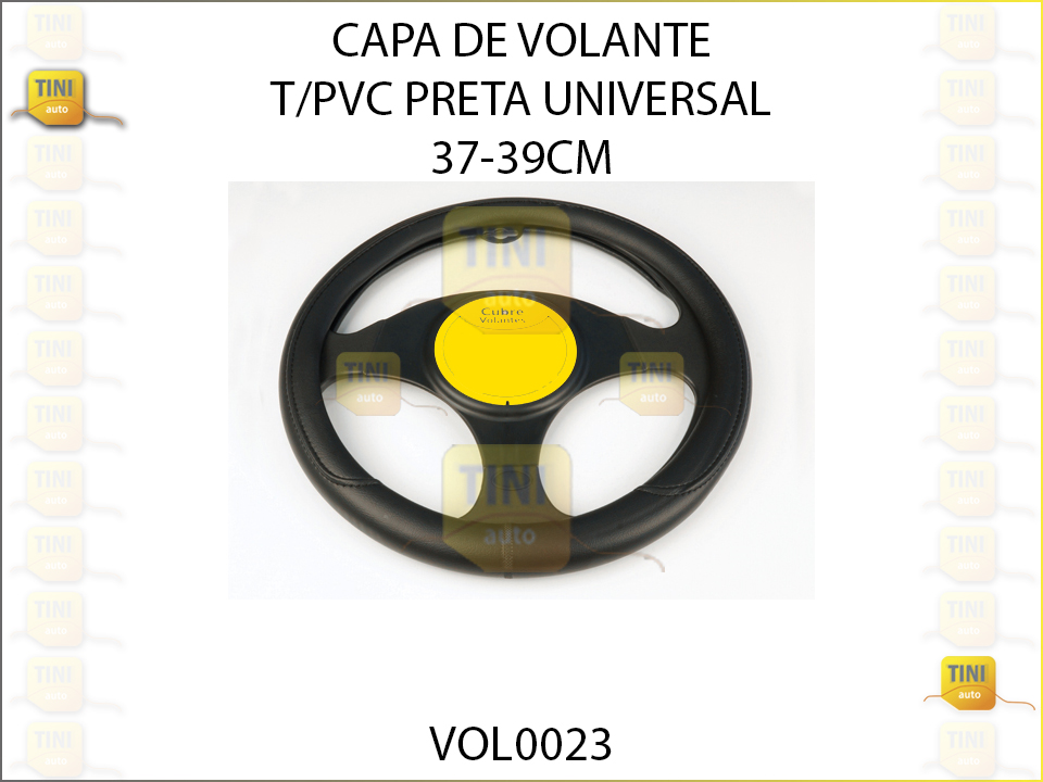 CAPA VOLANTE T/PVC PRETA UNIVERSAL 37-39 CM