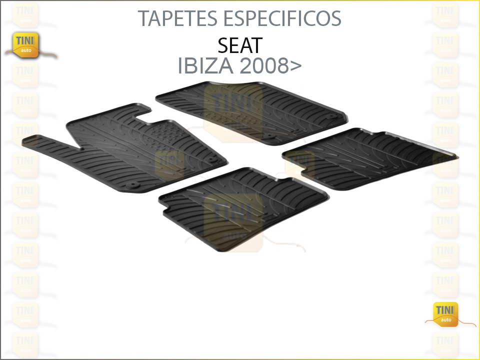 TAPETES PERSO. BORRACHA SEAT IBIZA 2008»