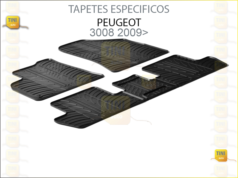 TAPETES PERSO. BORRACHA PEUGEOT 3008/5008  2009»