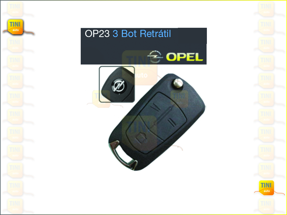 CAPA CHAVE OPEL RETRATIL 3 BOTÕES