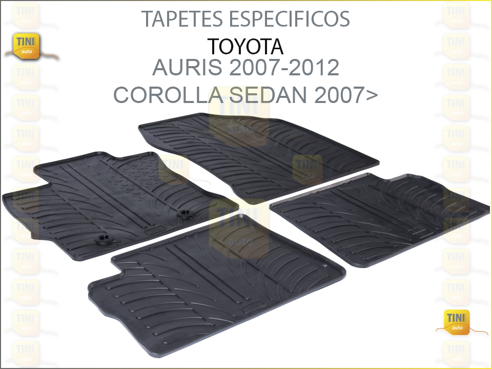 TAPETES PERSO. BORRACHA TOYOTA AURIS 2007»2012