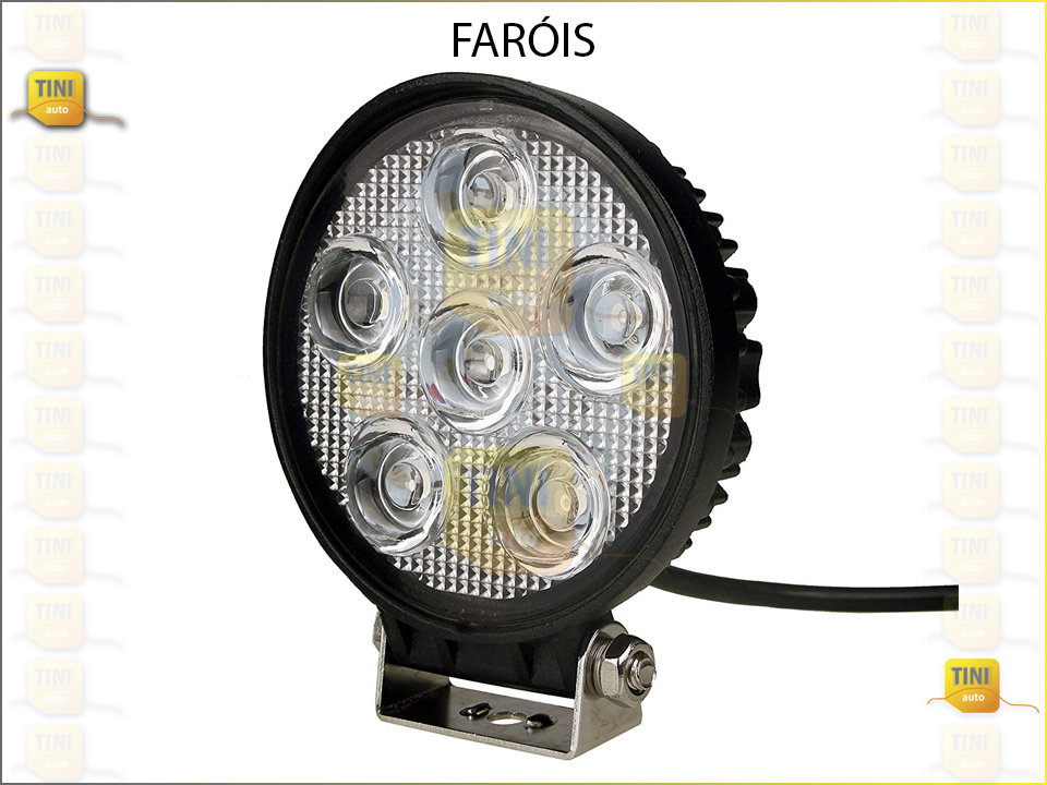 FAROL DE TRABALHO 6 LED 18W REDONDO DIAM.116