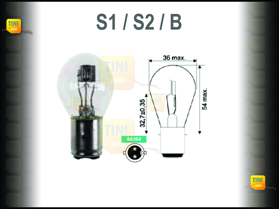 LAMPADA MOTO S1 12V 25/25W BA20D