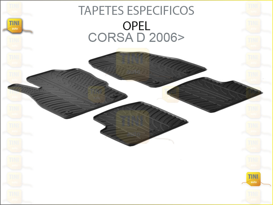 TAPETES PERSO. BORRACHA OPEL CORSA D 2006/2014