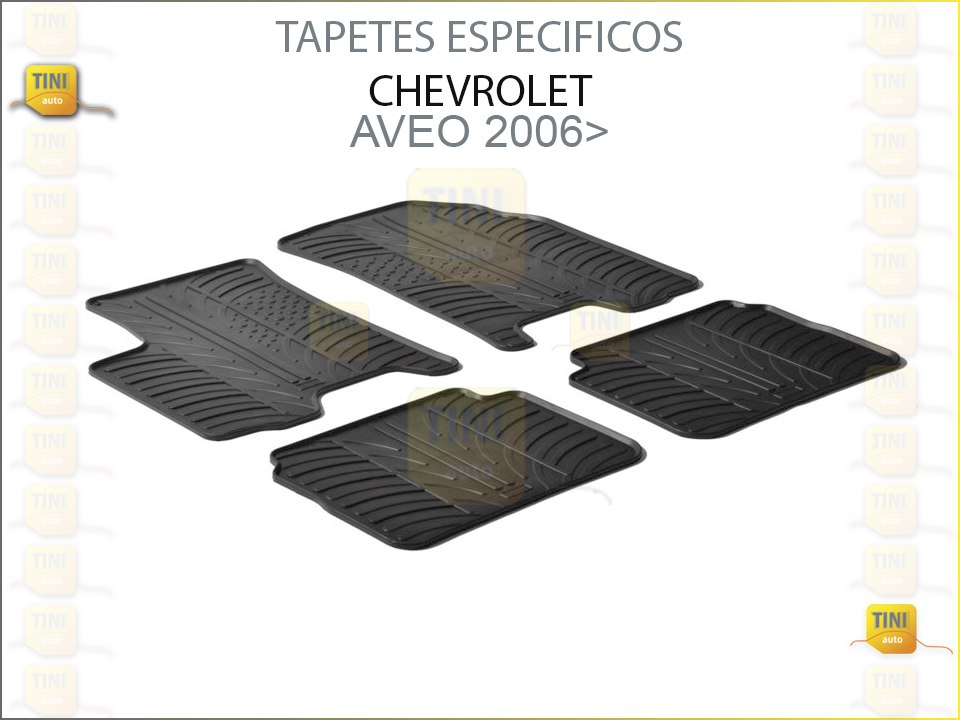 TAPETES PERSO. BORRACHA CHEVROLET AVEO 2006»2011