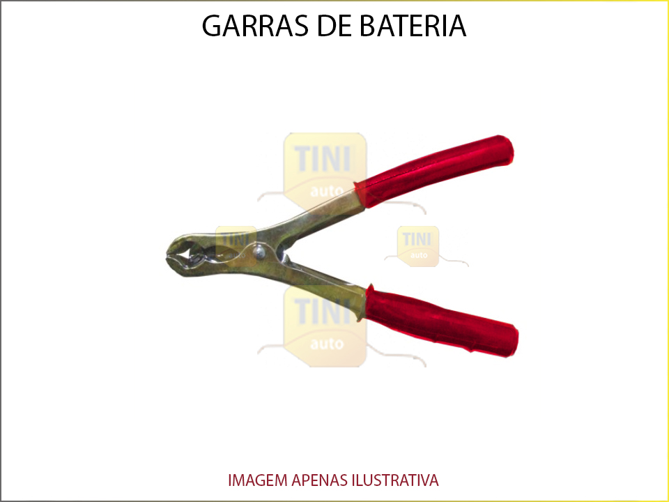 GARRAS BATERIA ATE 200 AMP VERMELHA UNIDADE