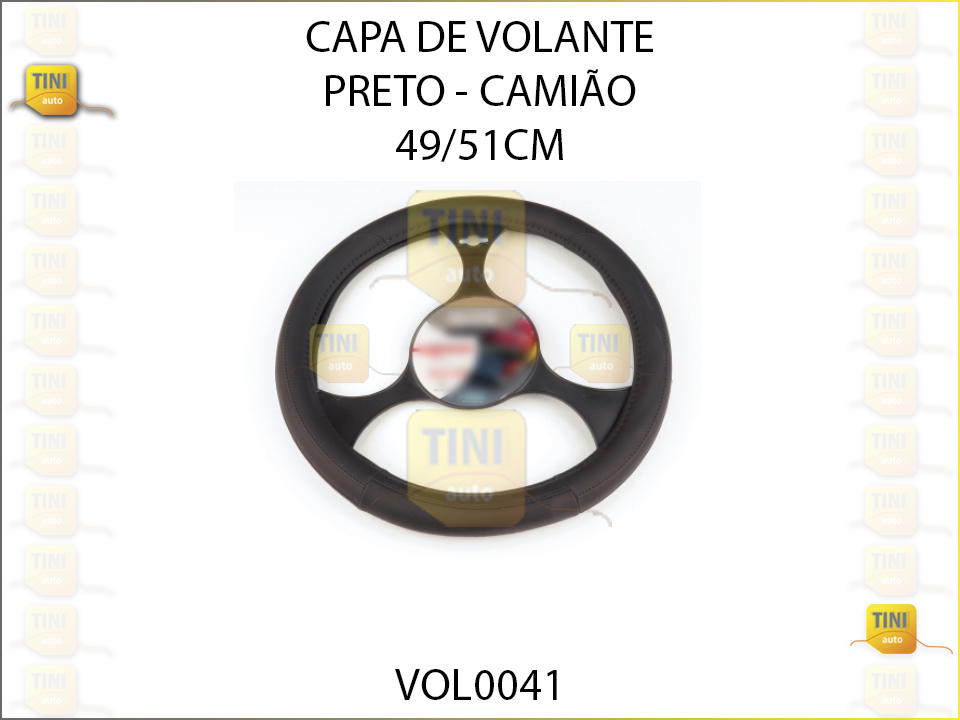 CAPA VOLANTE PRETA CAMIAO 49/51 CM