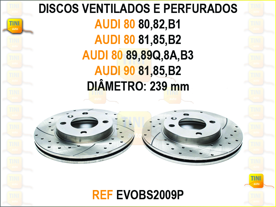 DISCOS PERFURADOS RASURADOS AUDI/SEAT/VW 