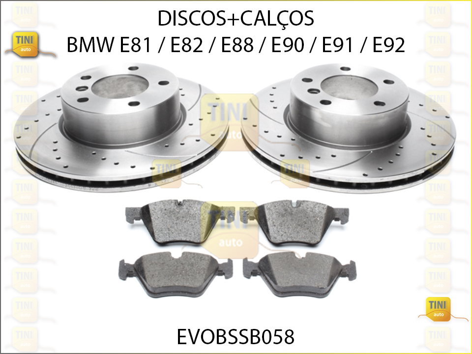 DISCOS + CALÇOS BMW E81/E82/E88/E90/E91/E92