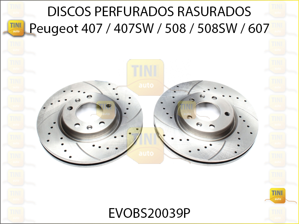 DISCOS PREFURADOS RASURADOS PEUGEOT 407