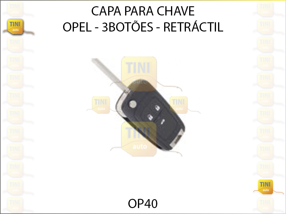 CAPA CHAVE OPEL RETRATIL 3 BOTÕES