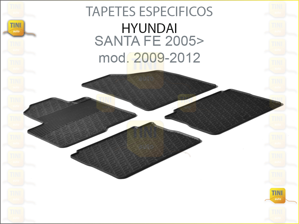 TAPETES PERSO. BORRACHA HYUNDAI SANTA FÉ 2005>2012