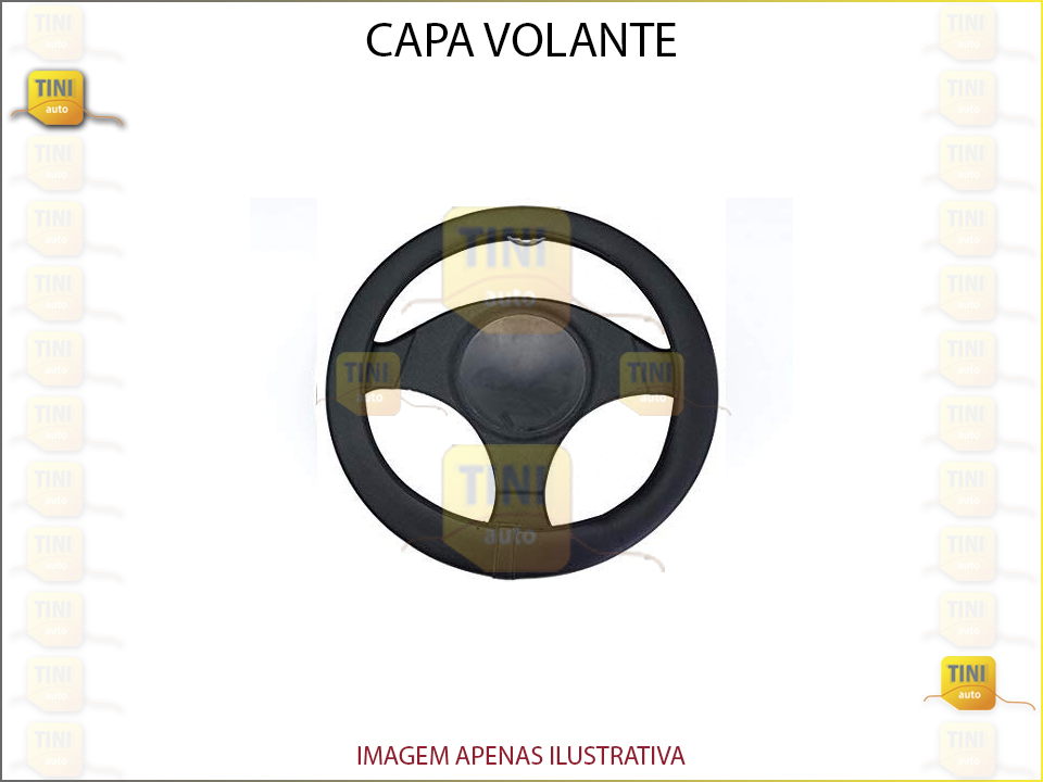 CAPA VOLANTE T/PELE PRETA UNIVERSAL 38/40 CM SOFT 