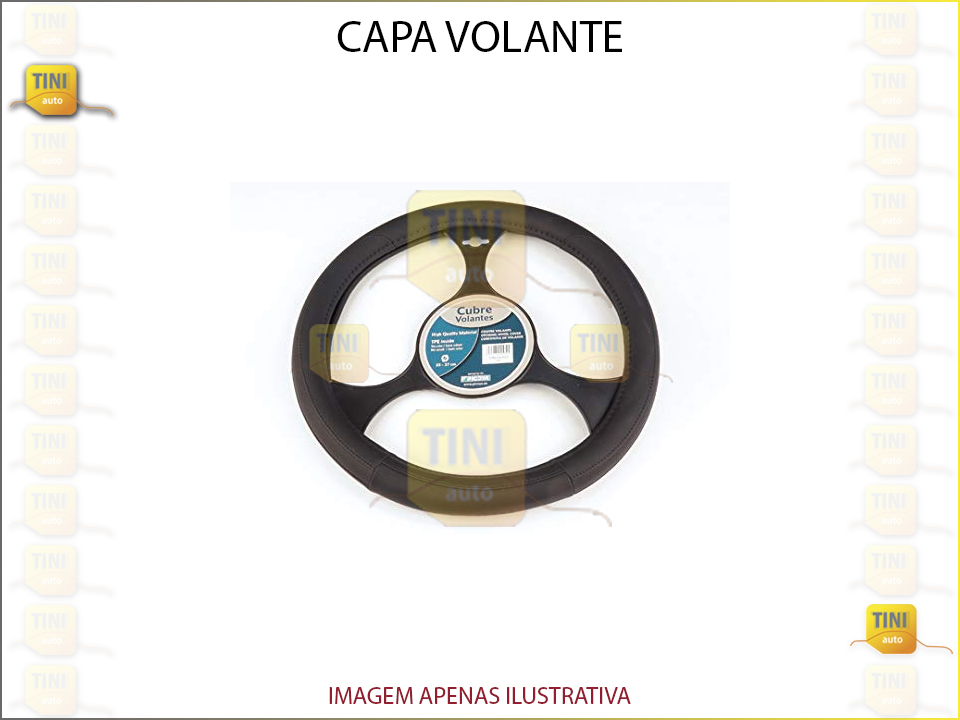 CAPA VOLANTE T/PELE PRETA UNIVERSAL 42CM