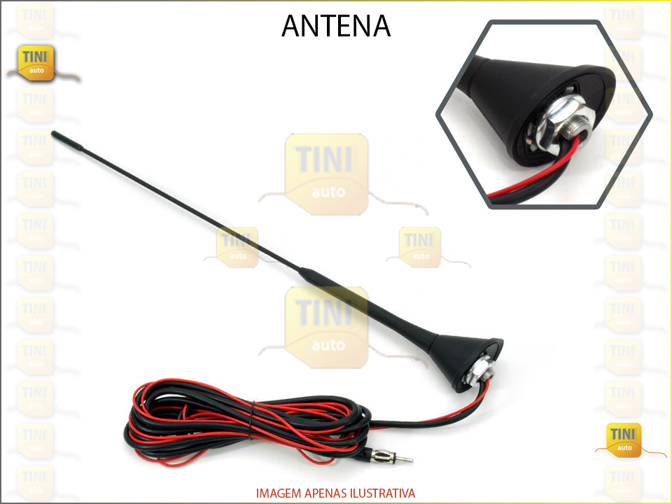 ANTENA TECTO AM/FM  C/HASTE AMPLIFICADA OPEL/VW C/